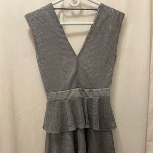 Fourteenth Place silver dress. Size XS knee high dress